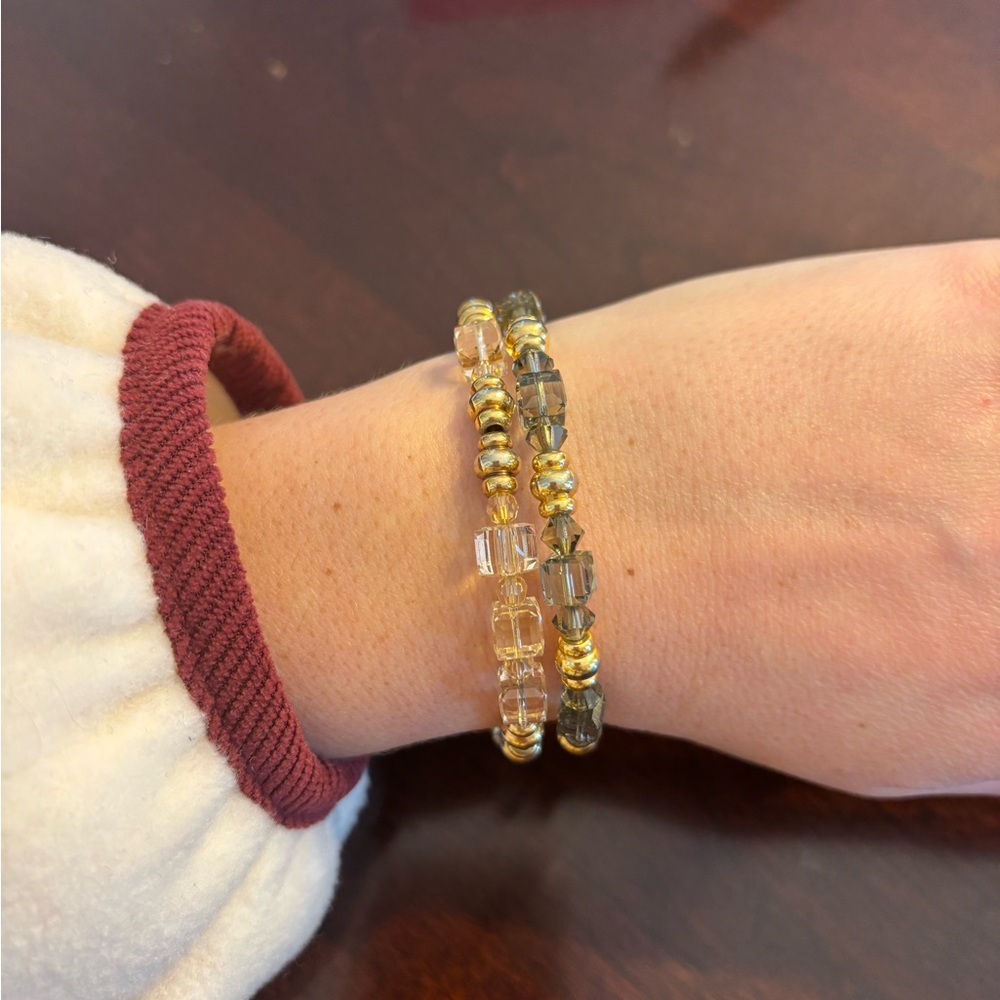 Alex and Ani Gold Beaded Bracelets